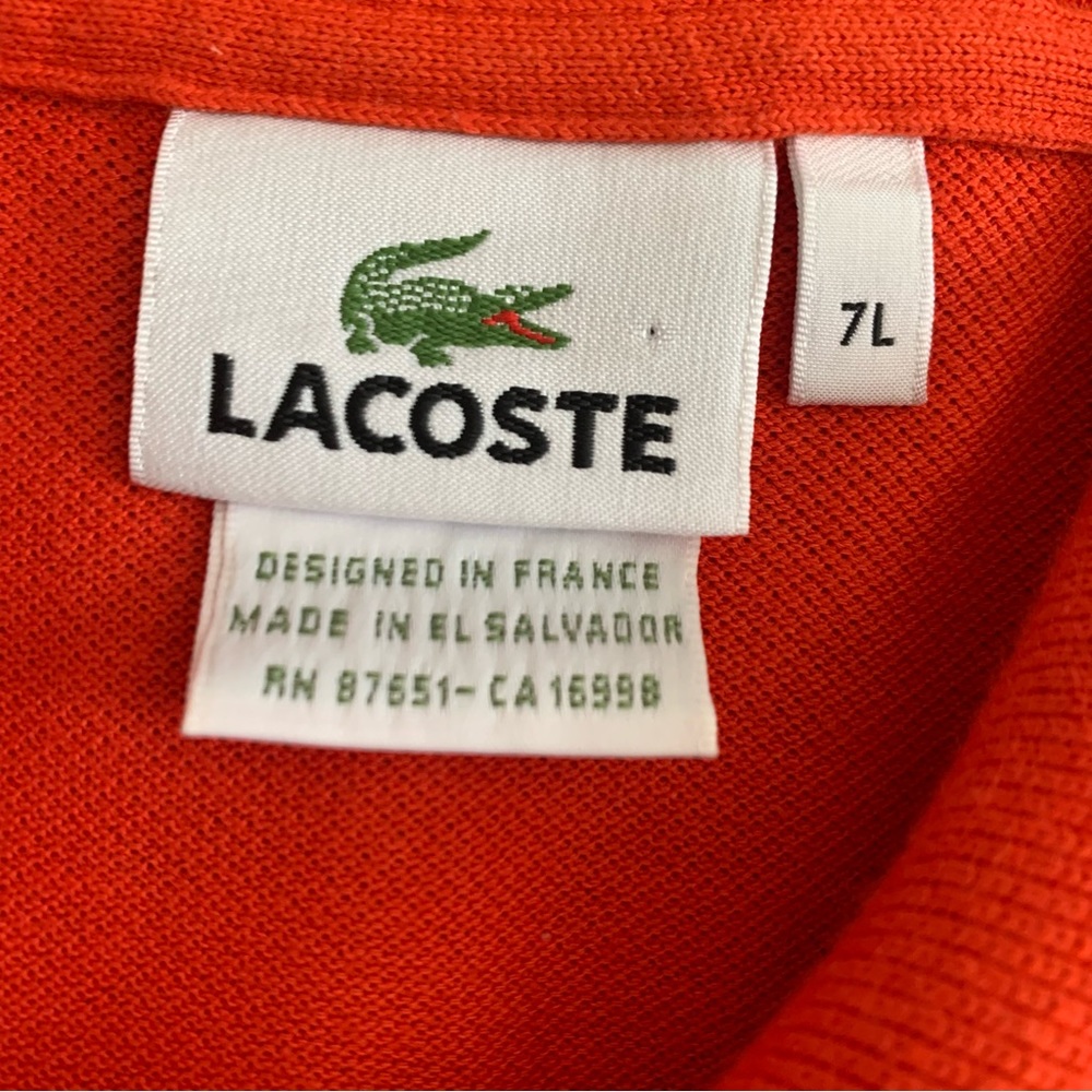 Lacoste Men’s Polo Shirt Size 7 Long - Picture 5 of 8
